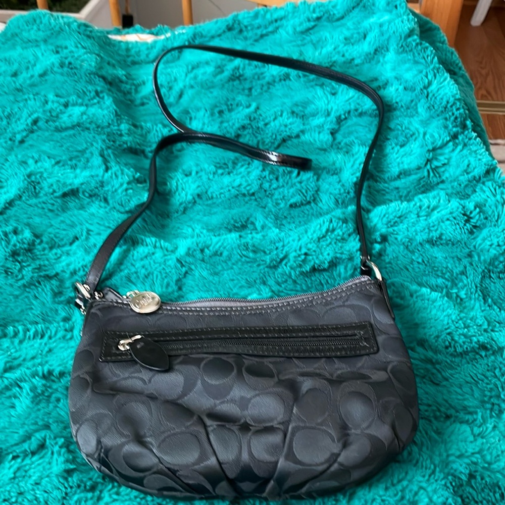 Crossbody black coach purse